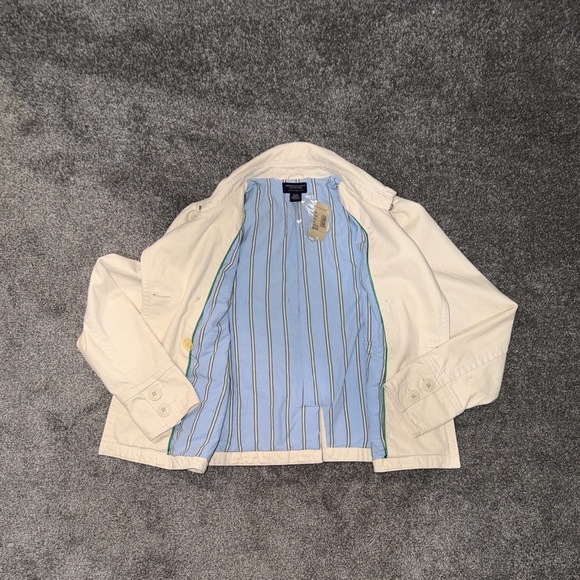 NWT Y2K American Eagle Outfitters Women’s Double Breasted Cream Jacket - Picture 5 of 6